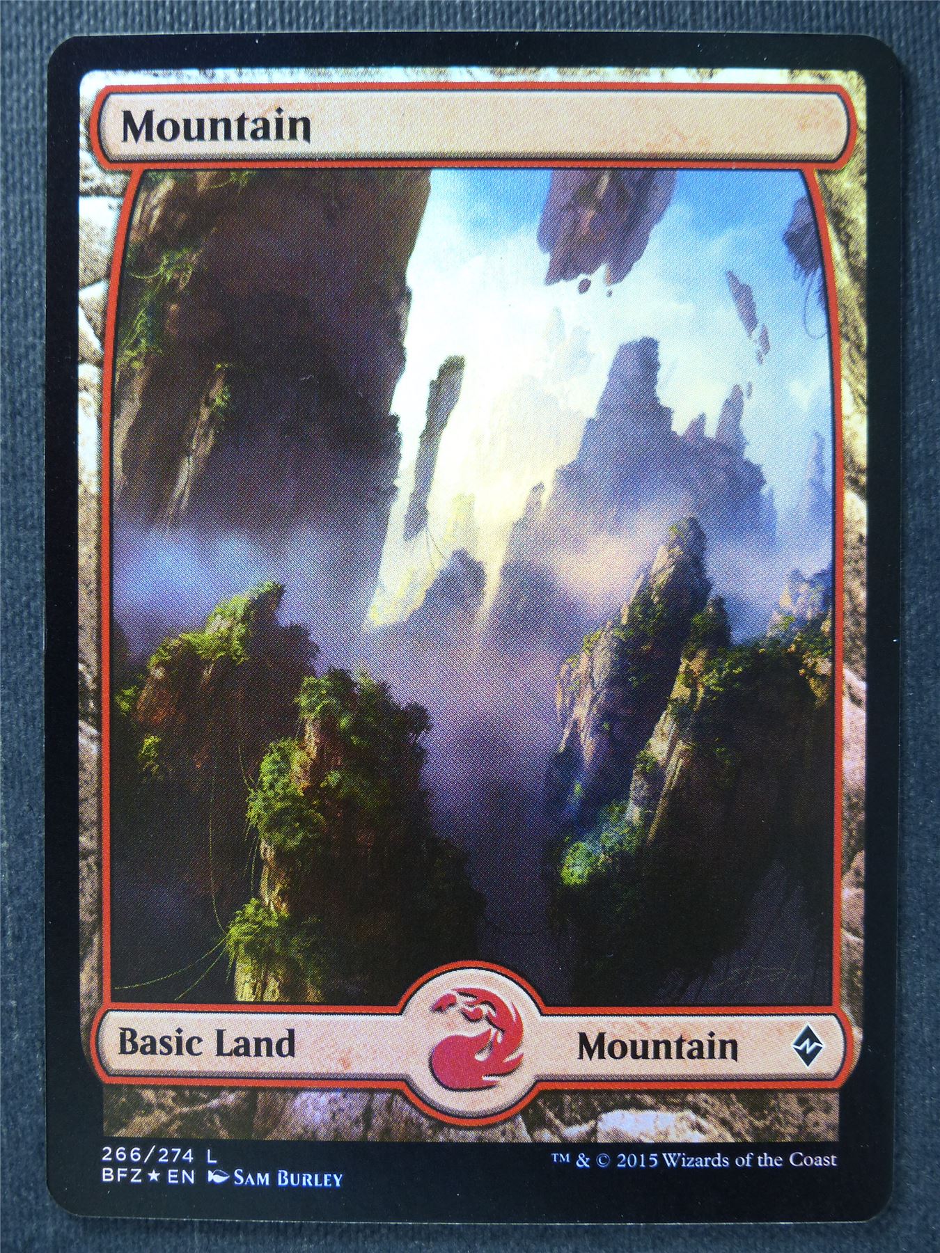 Mountain 266/274 Full Art Foil - Mtg Magic Card #W6