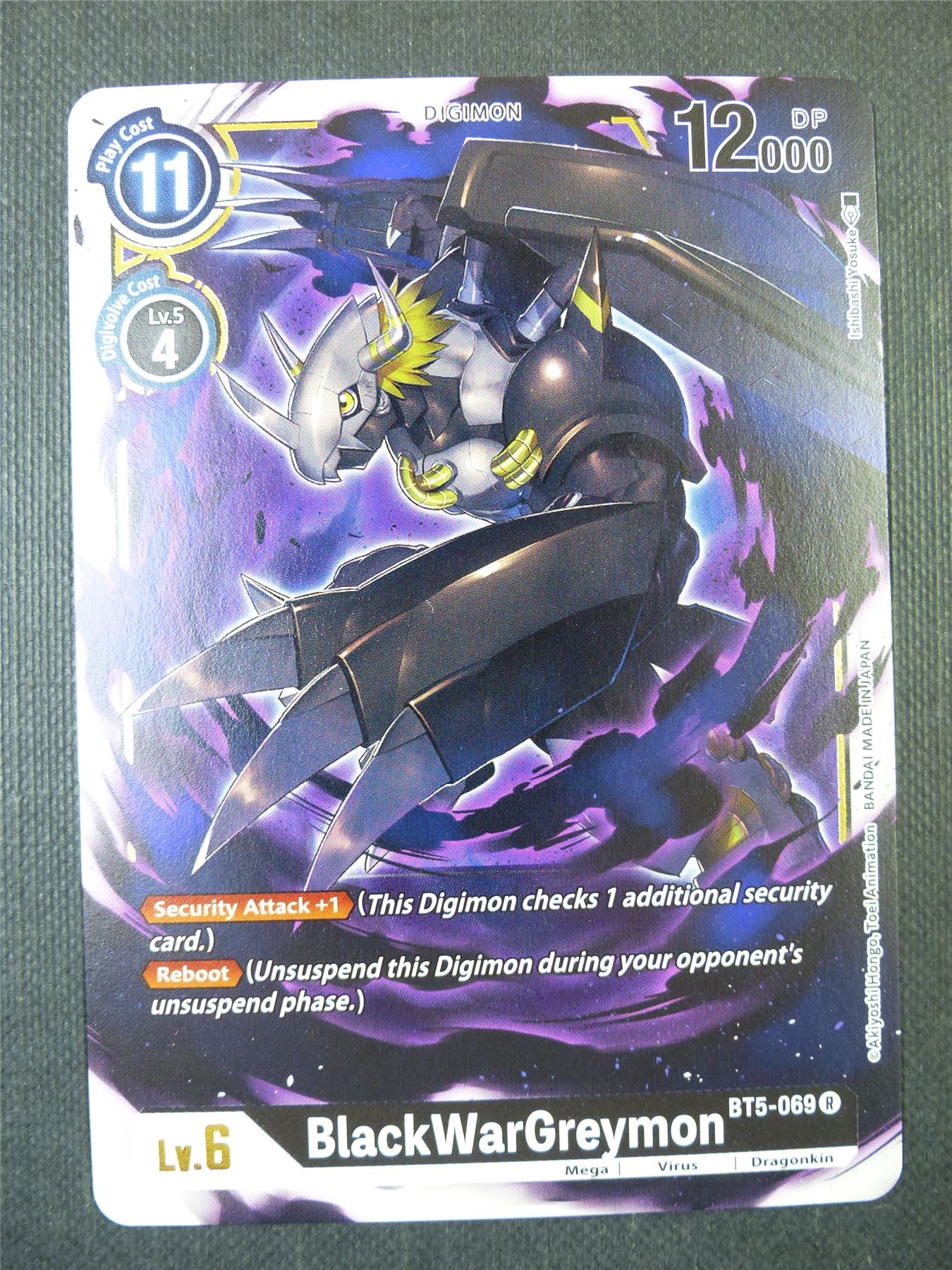 BlackWarGreymon BT5-069 R - Digimon Card #21D Archeron BlackWarGreymon BT5-069 R - Digimon Card #21D Archeron