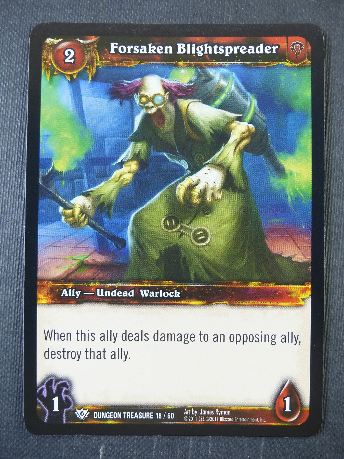 Forsaken Blightspreader 18/60 Foil - WoW Card #19T