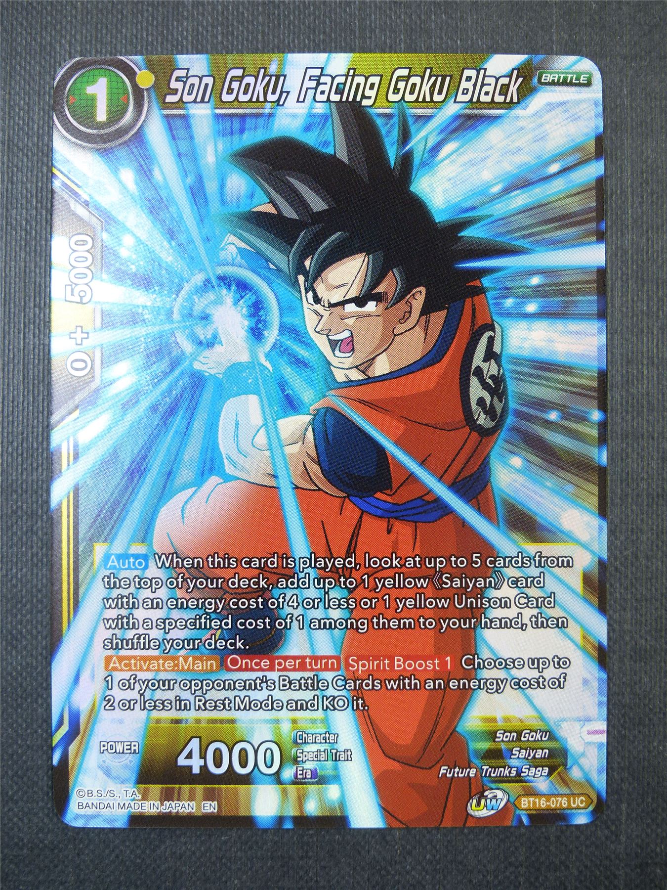 Son Goku Facing Goku Black Foil - Dragon Ball Super Card #2T