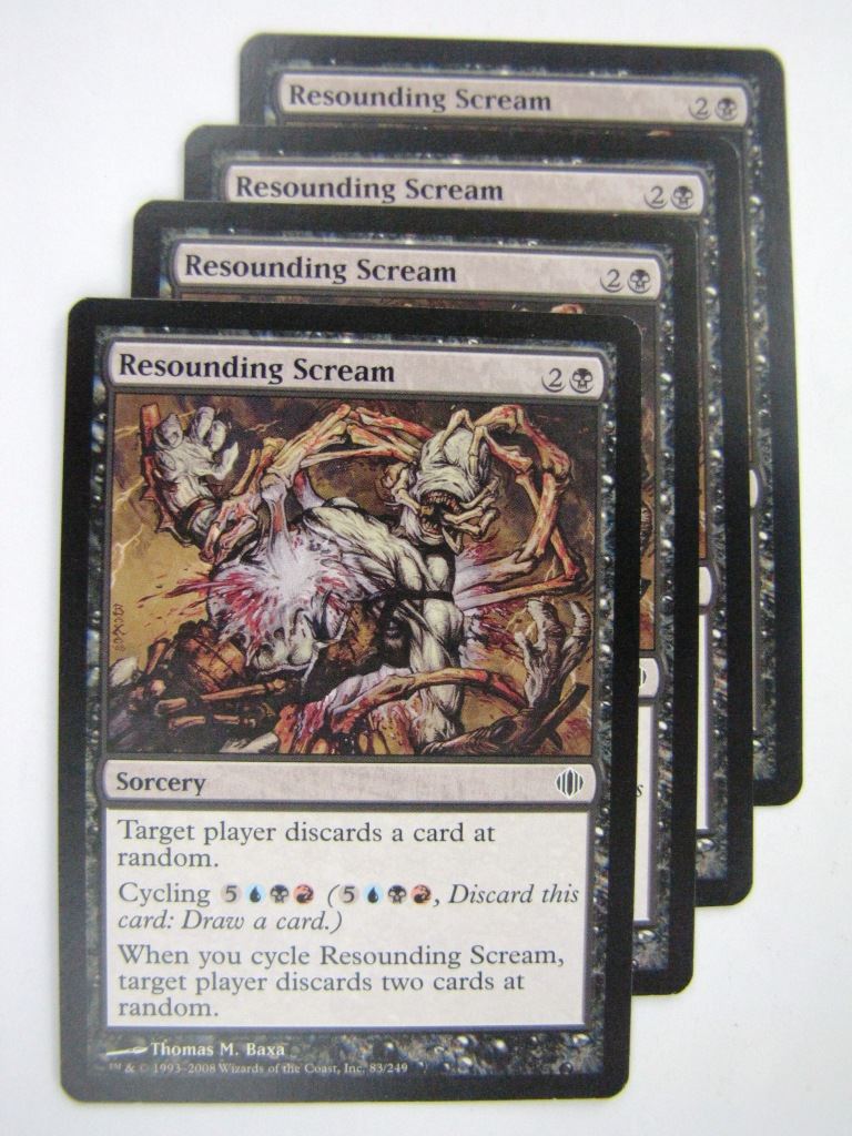 MTG Magic Played Cards: RESOUNDING SCREAM x4 # 8A38