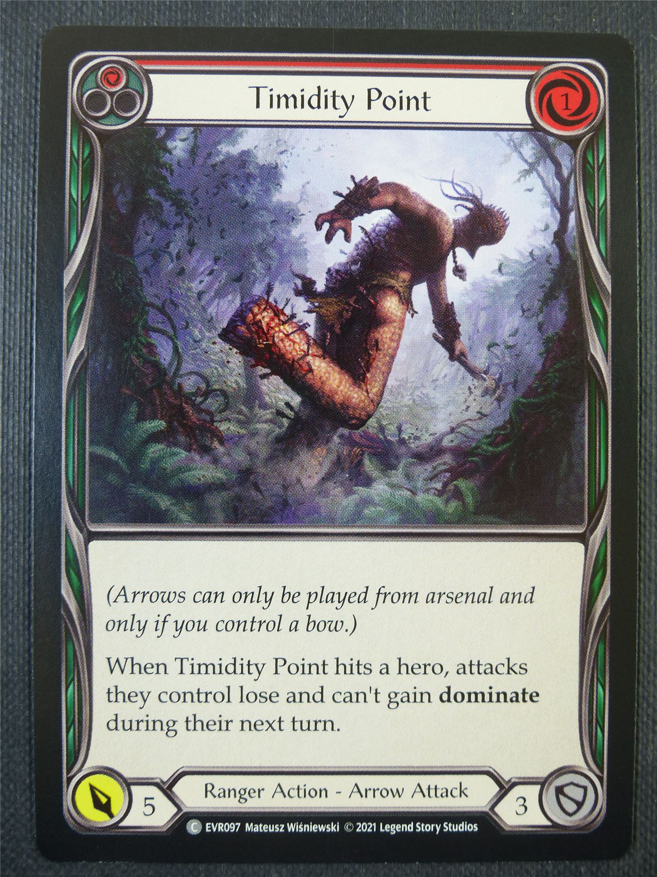 Timidity Point Red - 1st ed Everfest - Flesh & Blood Card #6EW