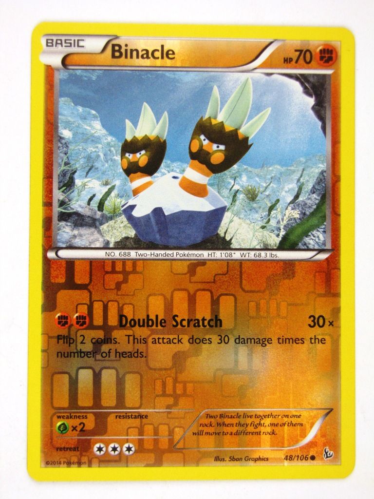 binacle pokemon card Pokemon Cards: BINACLE 48/106 foil:Flashfire – Archeron
