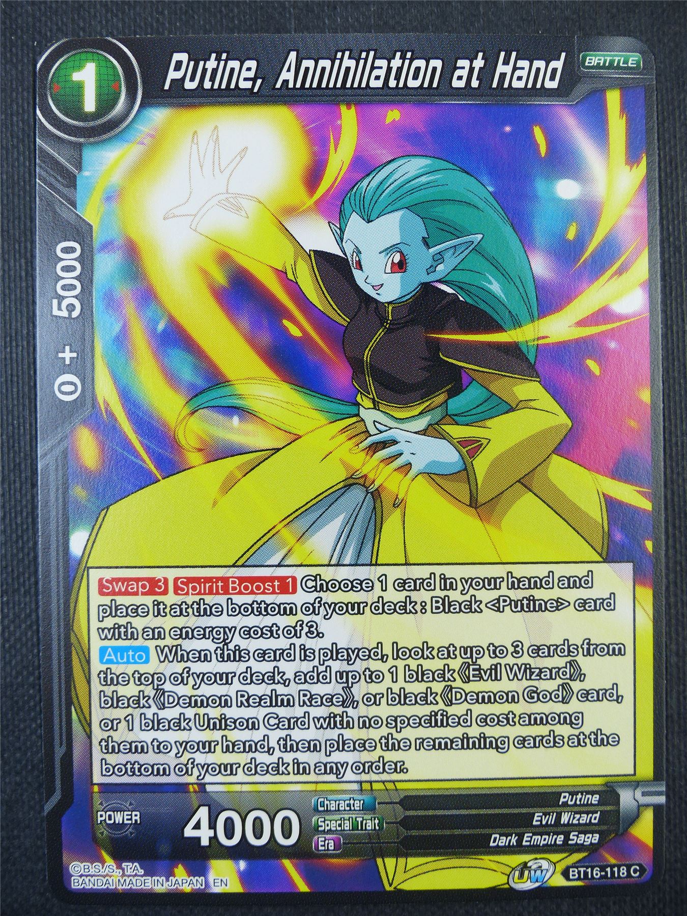 Putine Annihilation at Hand - Dragon Ball Super Card #802