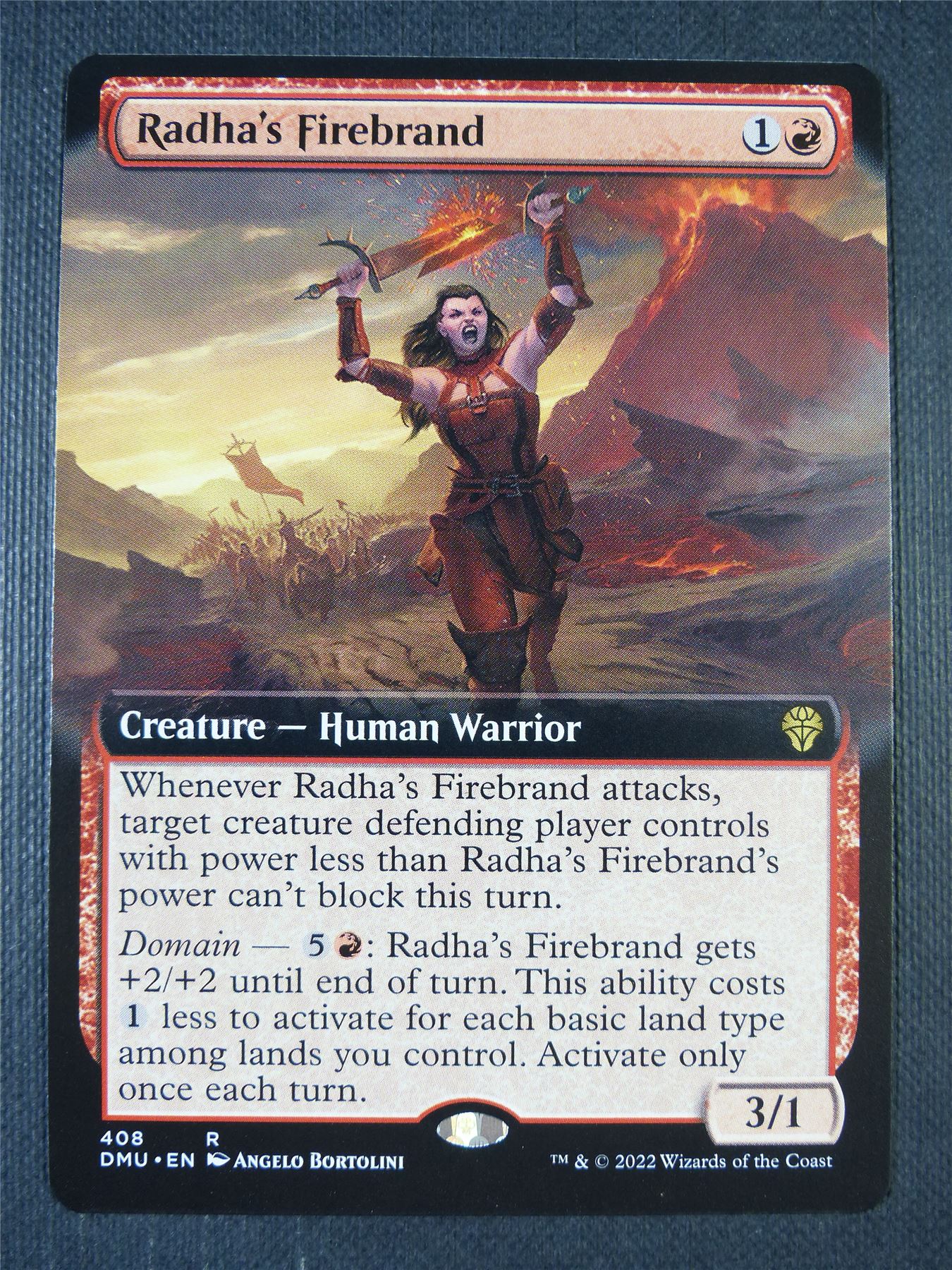 Radha's Firebrand Extended art - Dominaria United Mtg Card #7E9