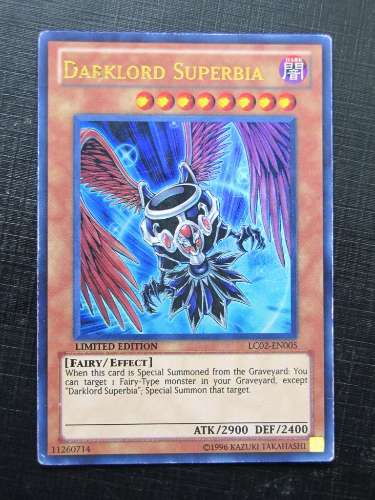 DARKLORD SUPERBIA LC02 ULTRA RARE - Yugioh Card # 3F4 Archeron DARKLORD SUPERBIA LC02 ULTRA RARE - Yugioh Card # 3F4 Archeron