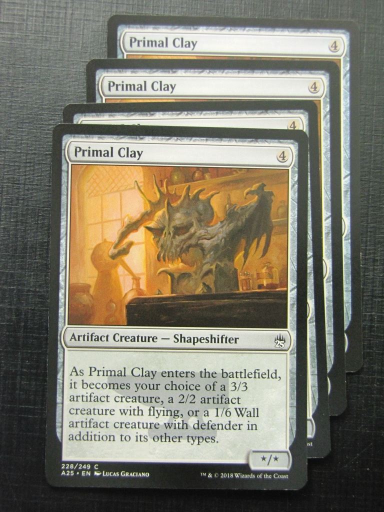 Primal Clay x4 - Masters 25 - Mtg Card # 10A95