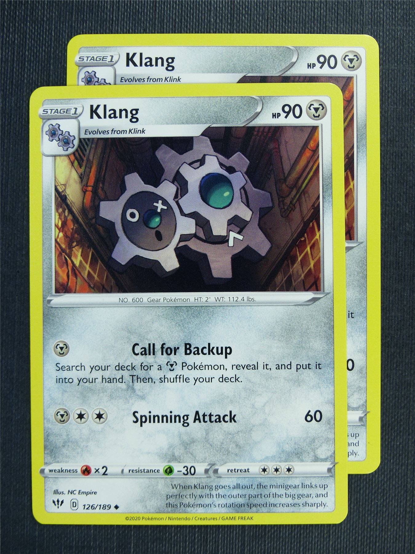 Klang 126/189 x2 - DAA - Pokemon Card #3DP Klang 126/189 x2 - DAA - Pokemon Card #3DP