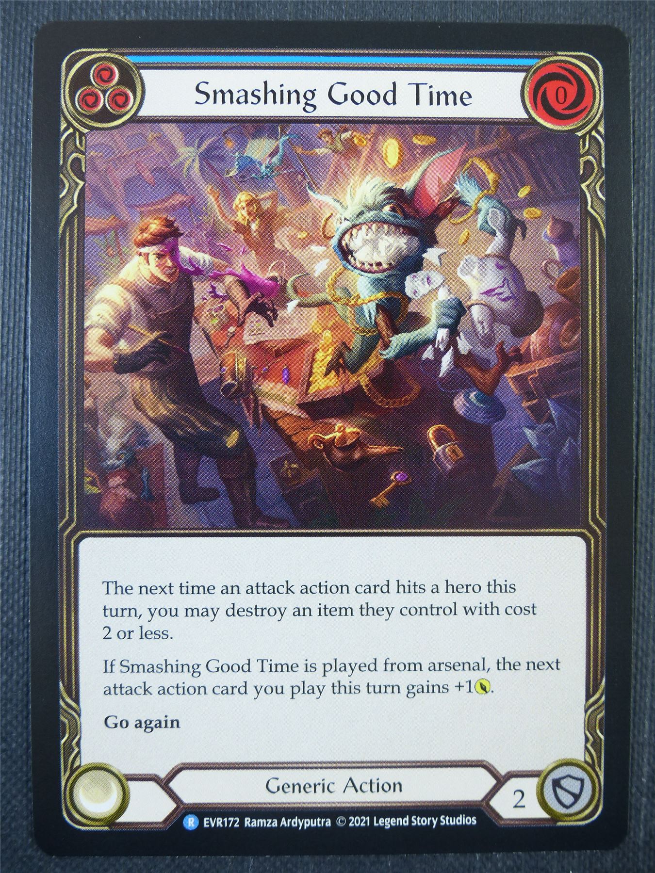 Smashing Good Time Blue - 1st ed Everfest - Flesh & Blood Card #6II