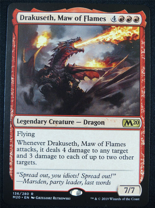 Drakuseth Maw of Flames - M20 - Mtg Card #OI