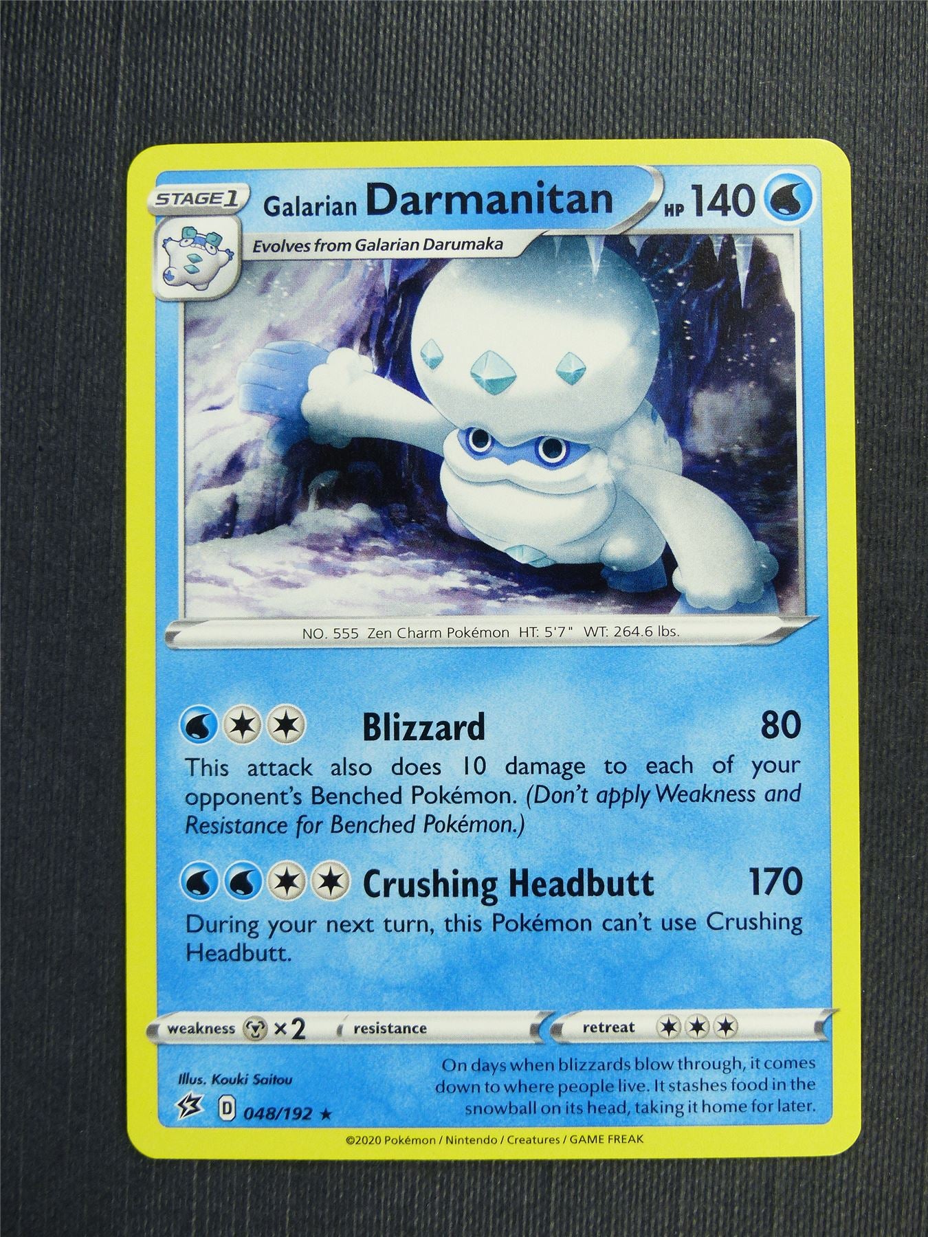 Galarian Darmanitan 048/192 - RCL - Pokemon Card #3GZ Archeron Galarian Darmanitan 048/192 - RCL - Pokemon Card #3GZ Archeron