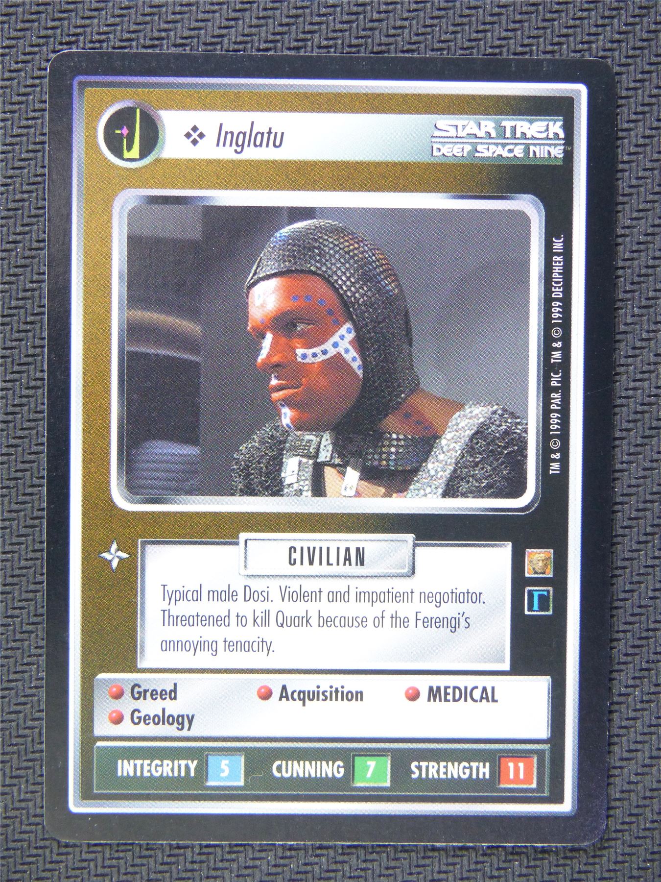 Inglatu Black Border - Star Trek CCG Deep Space Nine #52K