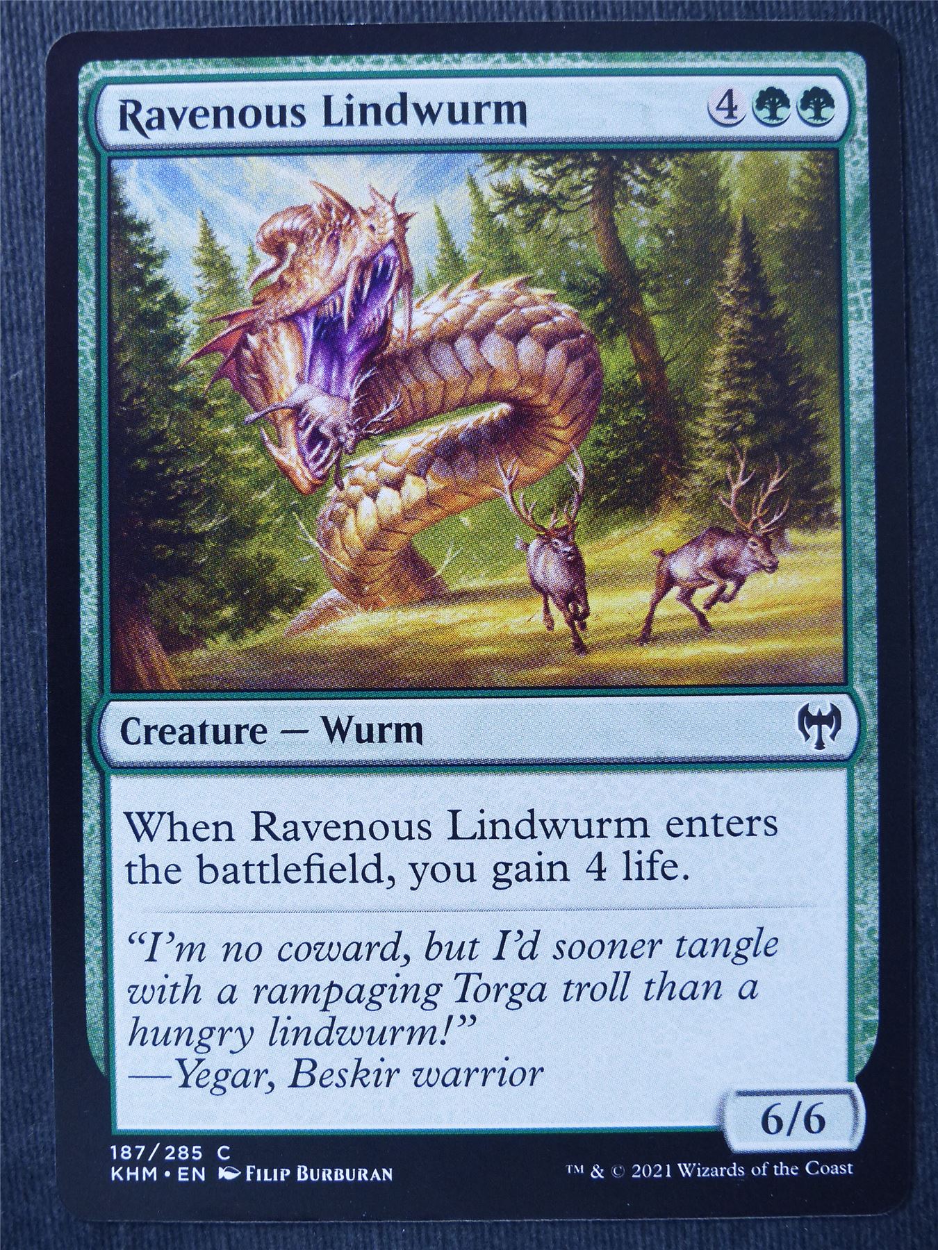 Ravenous Lindwurm - Mtg Magic Cards #1N