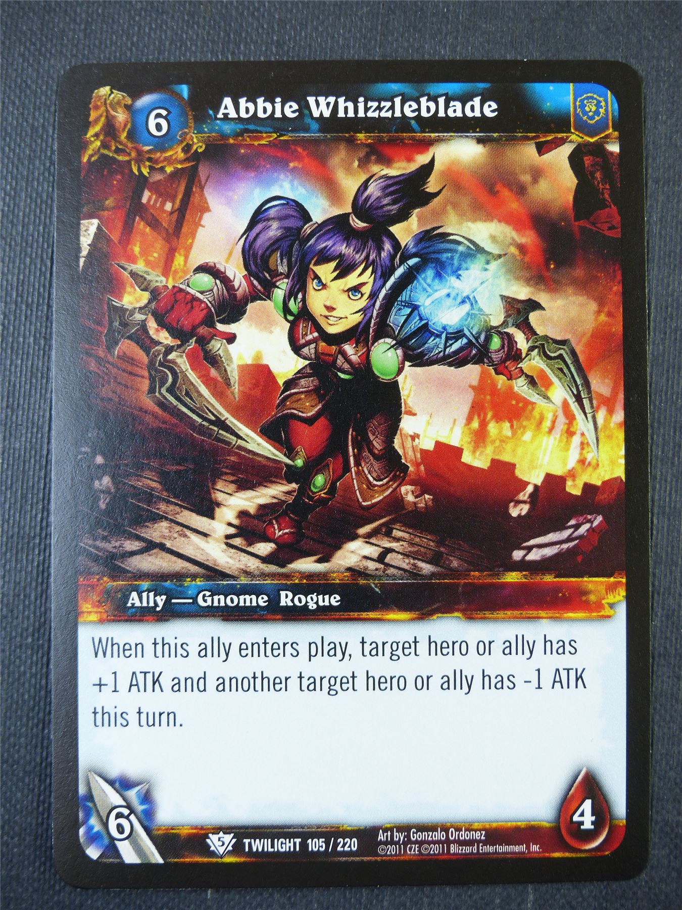 Abble Whizzleblade 105/220 - WoW Card #16G