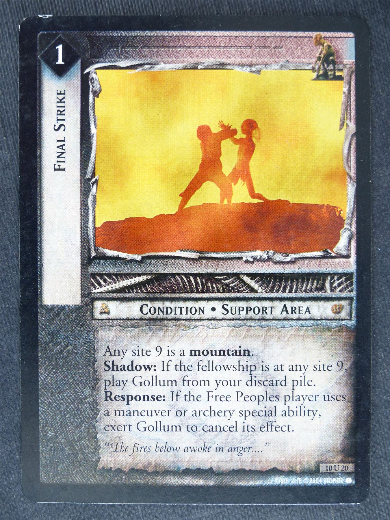 Final Strike 10 U 20 - played - LotR Cards #LP