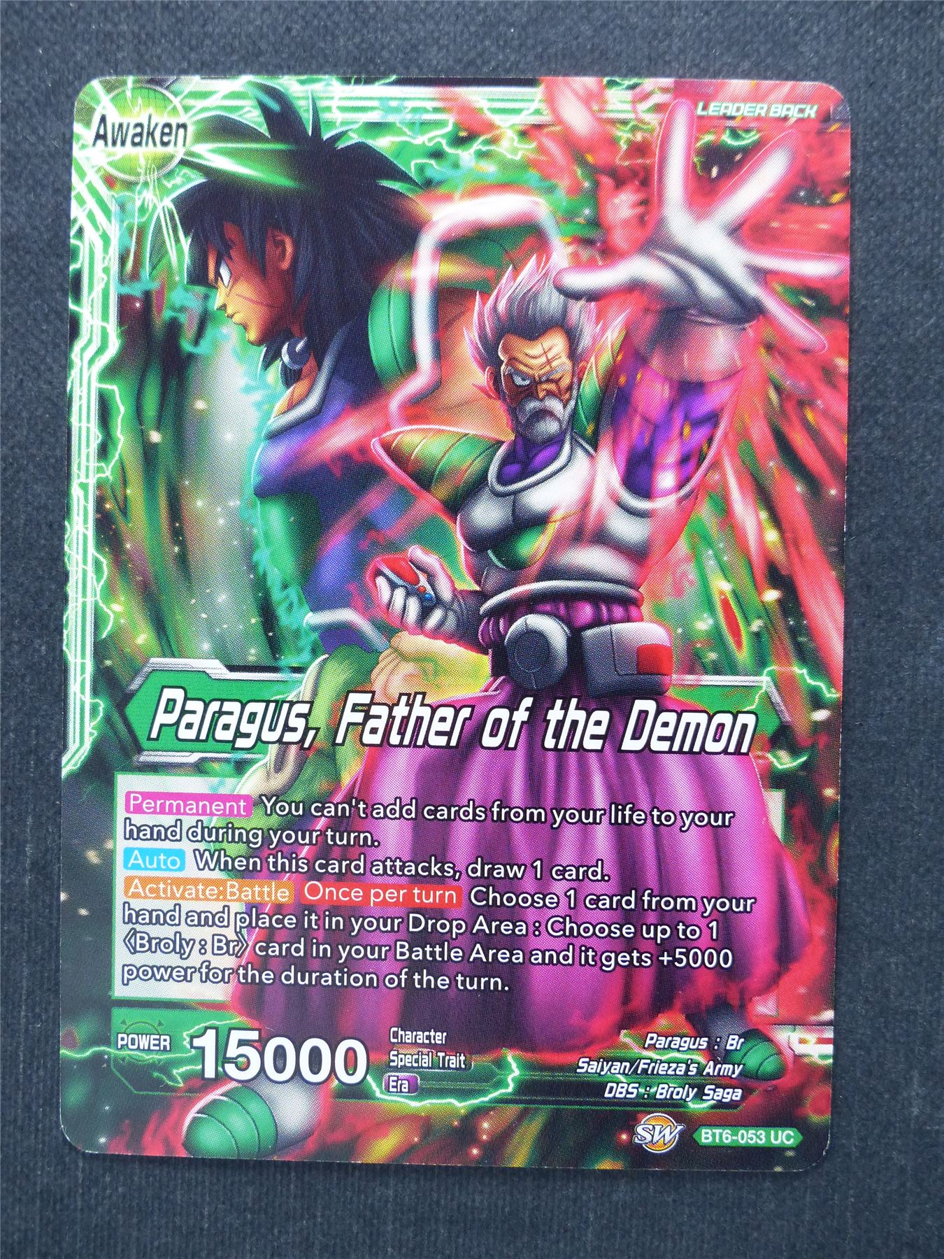 Paragus Father of the Demon - Dragon Ball Super Cards #8X