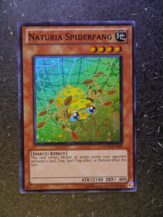 Yugioh Cards:NATURIA SPIDERFANG HA02 SUPER RARE # 2H21