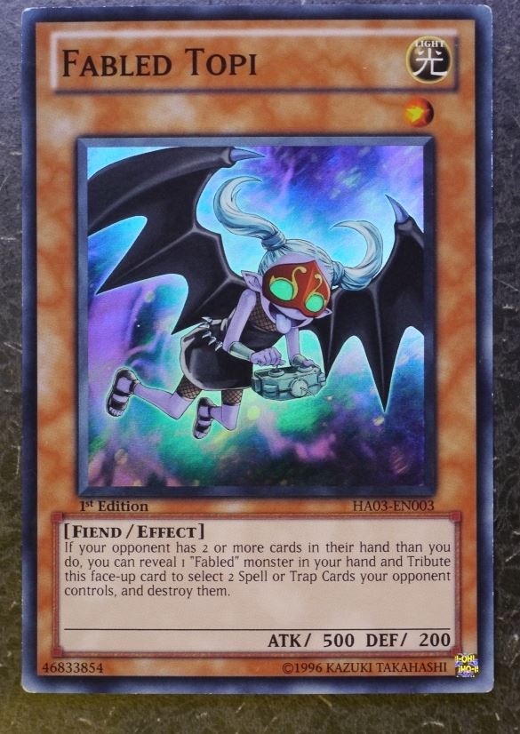 fabled yugioh cards Yugioh Cards: FABLED TOPI HA03 SUPER RARE # 2J12 – Archeron