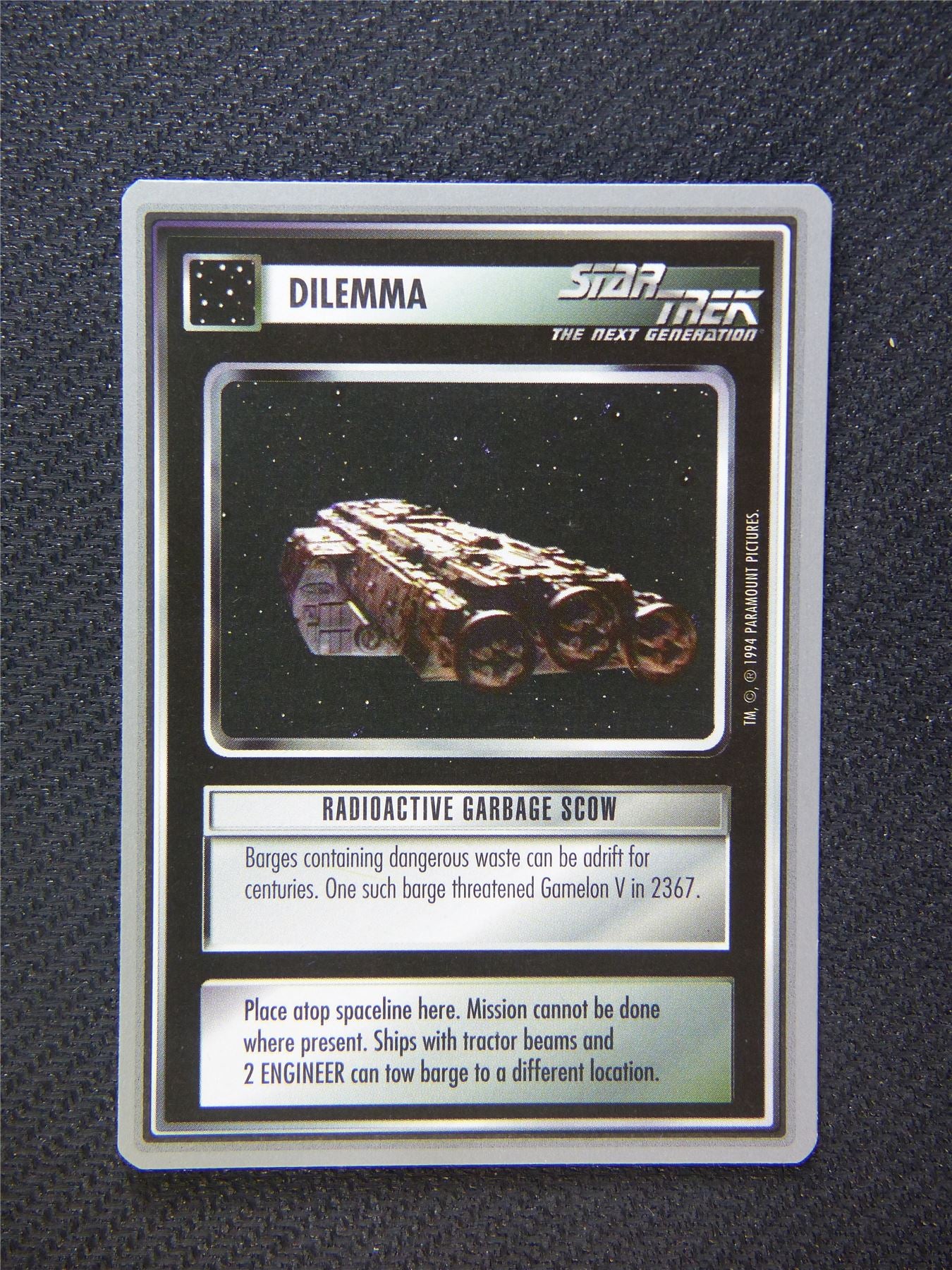 Dilemma Radioactive Garbage Scow - Star Trek Silver Border Card Decipher #2DV