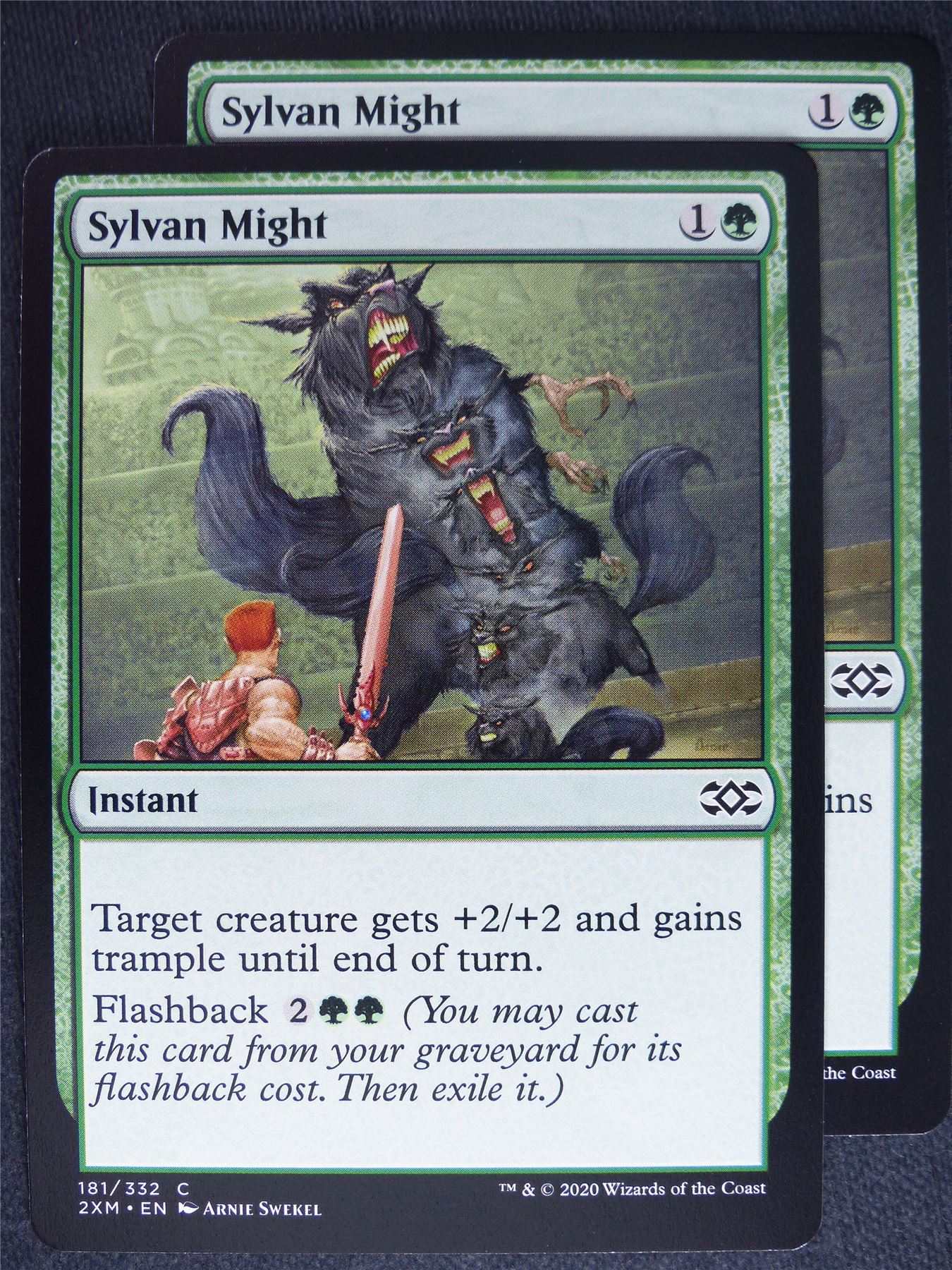 Sylvan Might x2 - Double Masters - Mtg Magic Cards #6T