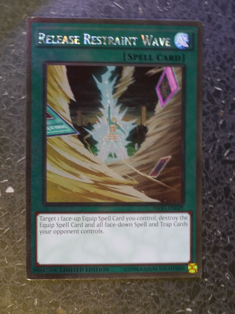 Yugioh Cards: RELEASE RESTRAINT WAVE NKRT PLATINUM RARE # 3C47