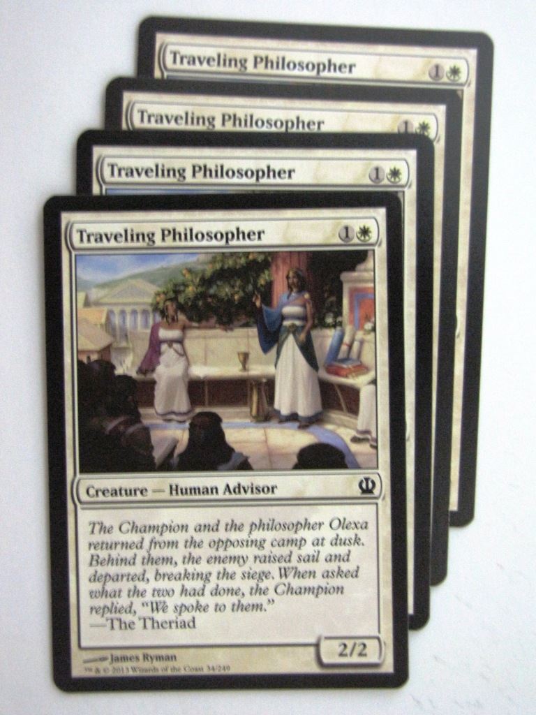 MTG Magic Cards: TRAVELING PHILOSOPHER x4 Theros playset # 23J47