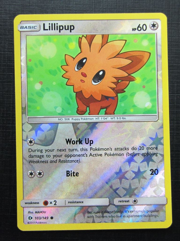 Pokemon Cards: LILLIPUP 103/149 REVERSE HOLO # 25A17 Archeron Pokemon Cards: LILLIPUP 103/149 REVERSE HOLO # 25A17 Archeron