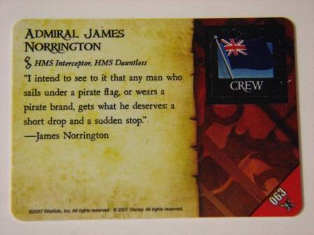 Pirates PocketModel Game - 063 ADMIRAL JAMES NORRINGTON