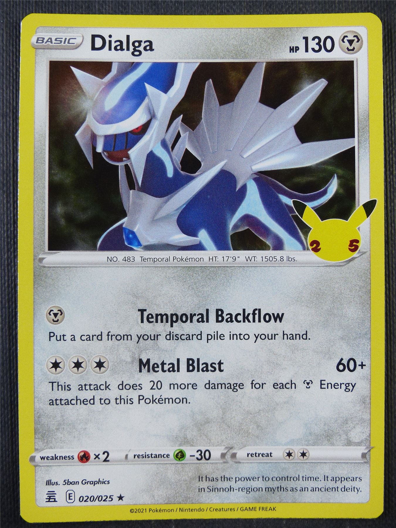 Dialga 020/025 Holo - Pokemon Card #8W3