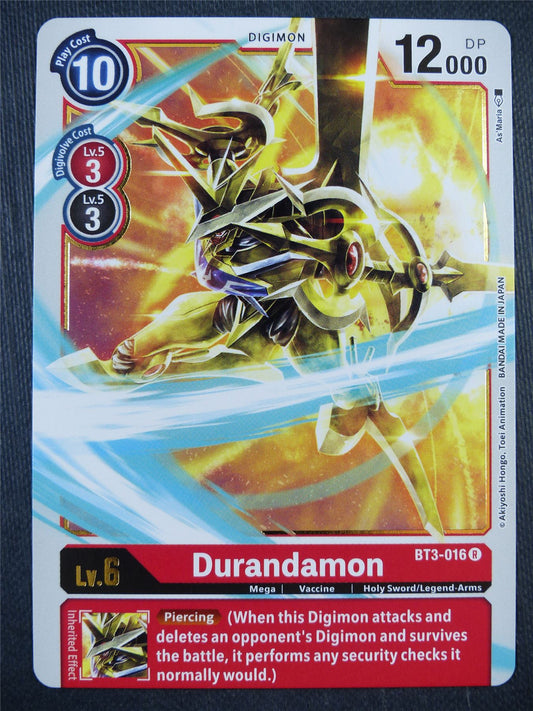 Durandamon BT3-016 R - Digimon Card #9GT