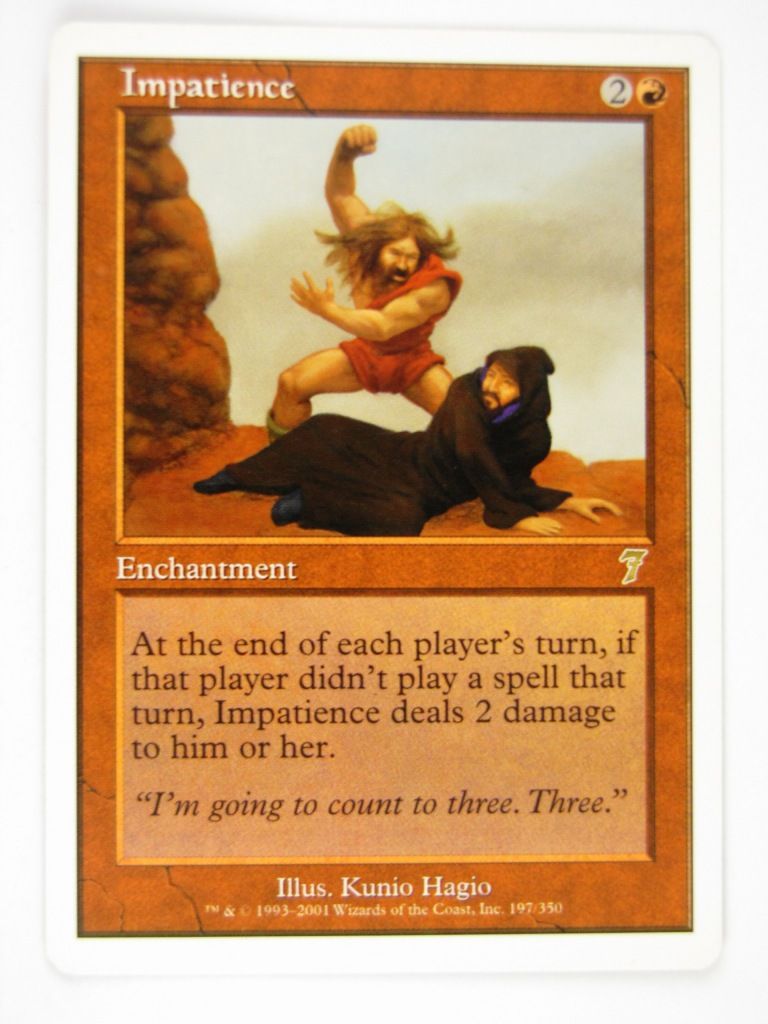 Mtg - IMPATIENCE - Played Rare