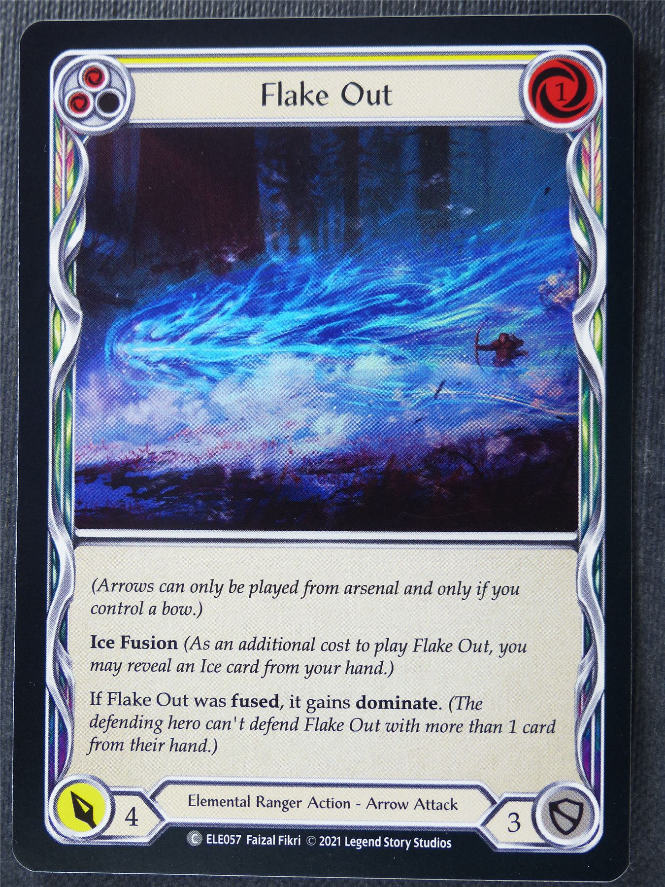 Flake Out - Yellow ELE057 Foil - Flesh & Blood Card #4LB