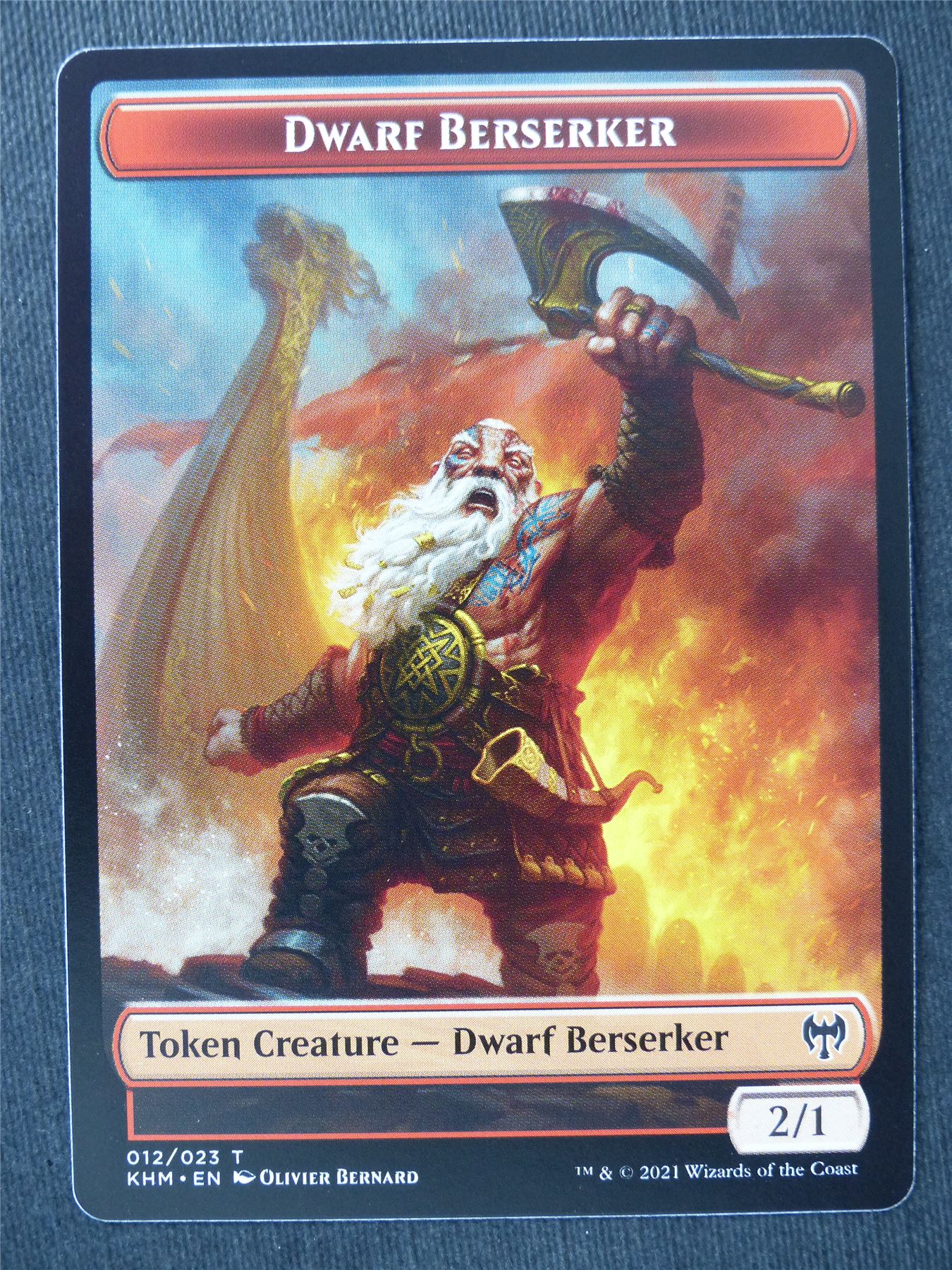 Dwarf Berserker Token - Mtg Magic Cards #V8