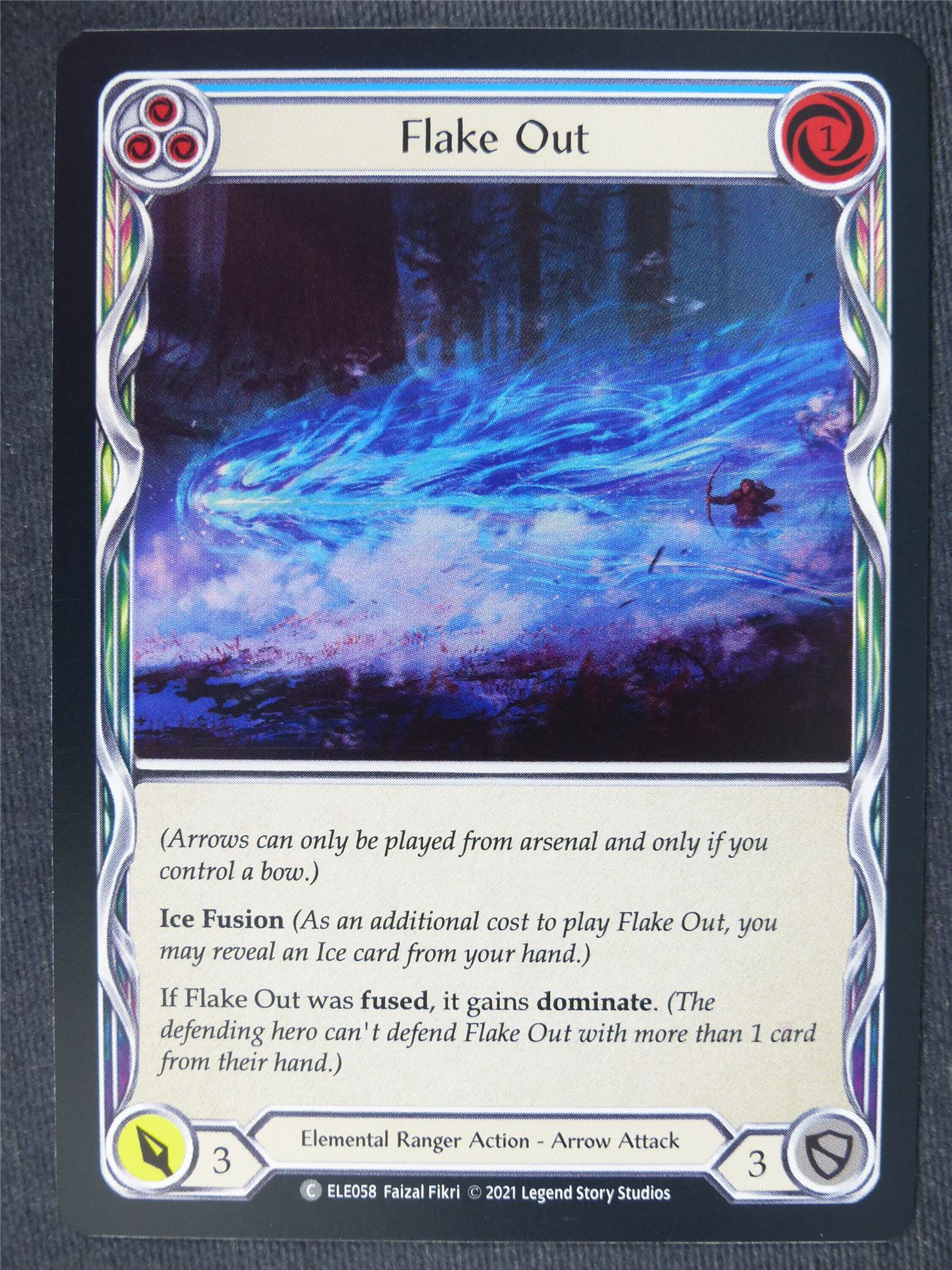 Flake Out C Foil Blue - 1st Ed Tales of Aria - Flesh and Blood