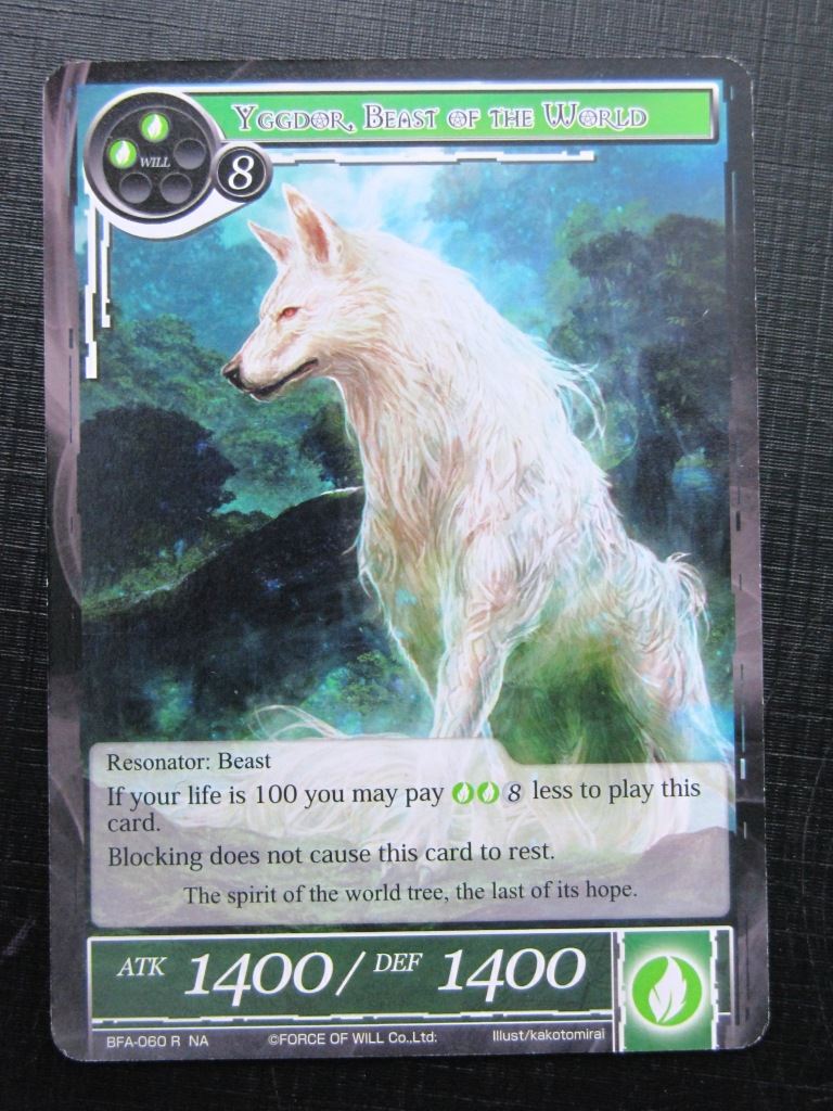 Force of Will Cards: YGGDOR BEAST OF THE WORLD R # 26H19
