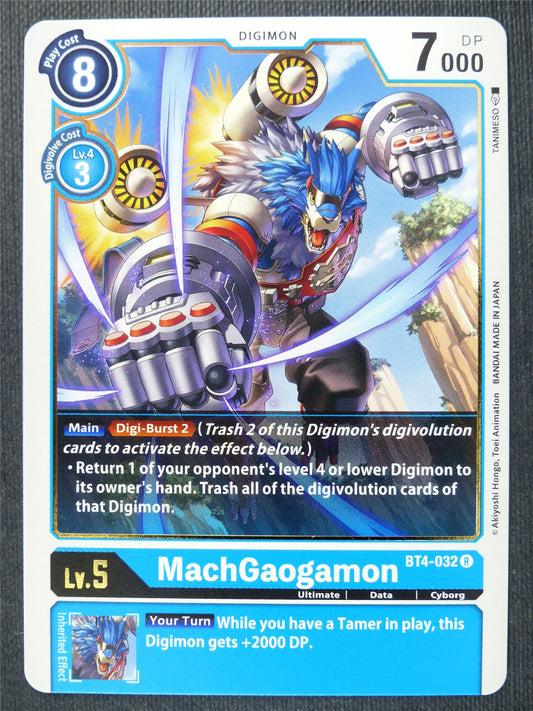MachGaogamon BT4-032 R - Digimon Cards #2BE