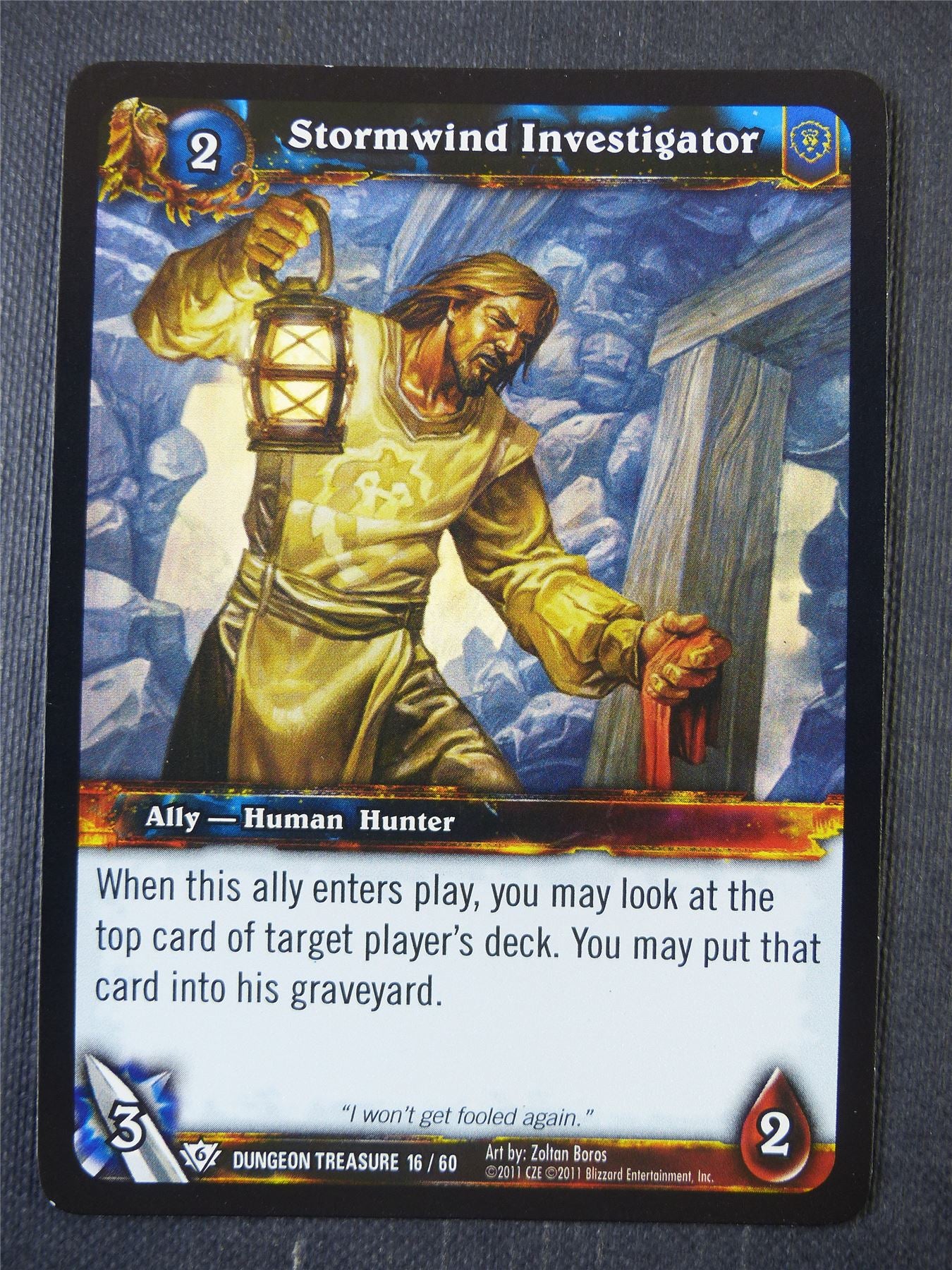 Stormwind Investigator 16/60 Foil - WoW Card #198