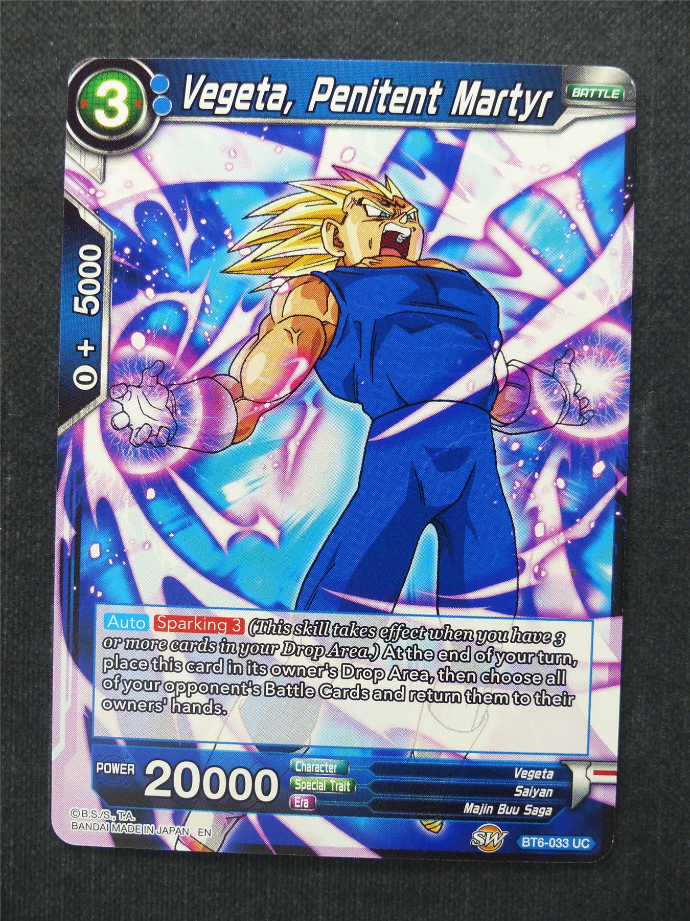 Vegeta Penitent Martyr - Dragon Ball Super Cards #7V