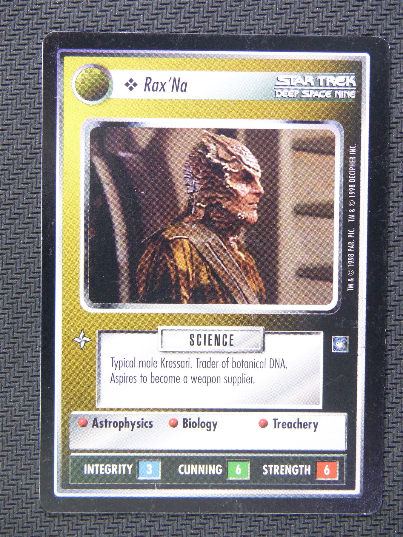 Rax Na Black Border - Star Trek CCG Deep Space Nine #51J