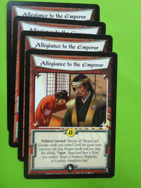 L5R Card Legend of Five Rings: ALLEGIANCE TO THE EMPEROR 123/156 x4