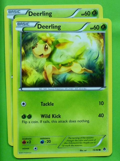 deerling pokemon card value POKEMON B&W Emerging Powers x2