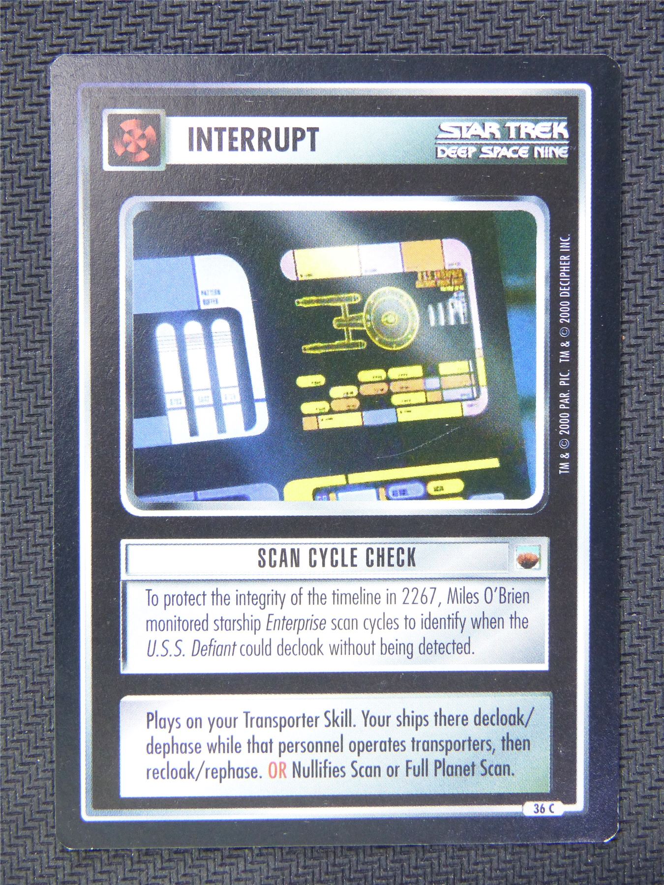 Interrupt Scan Cycle Check - Star Trek CCG Deep Space Nine #548