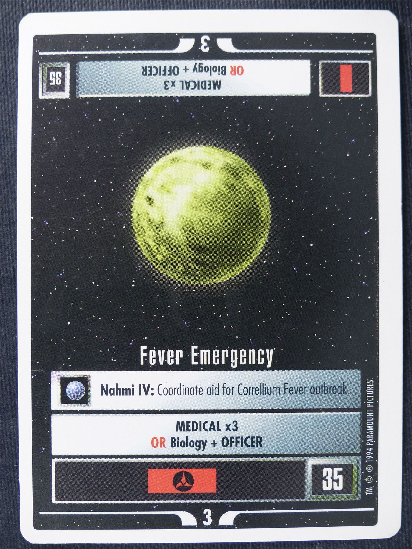 Fever Emergency - Star Trek Cards #13W
