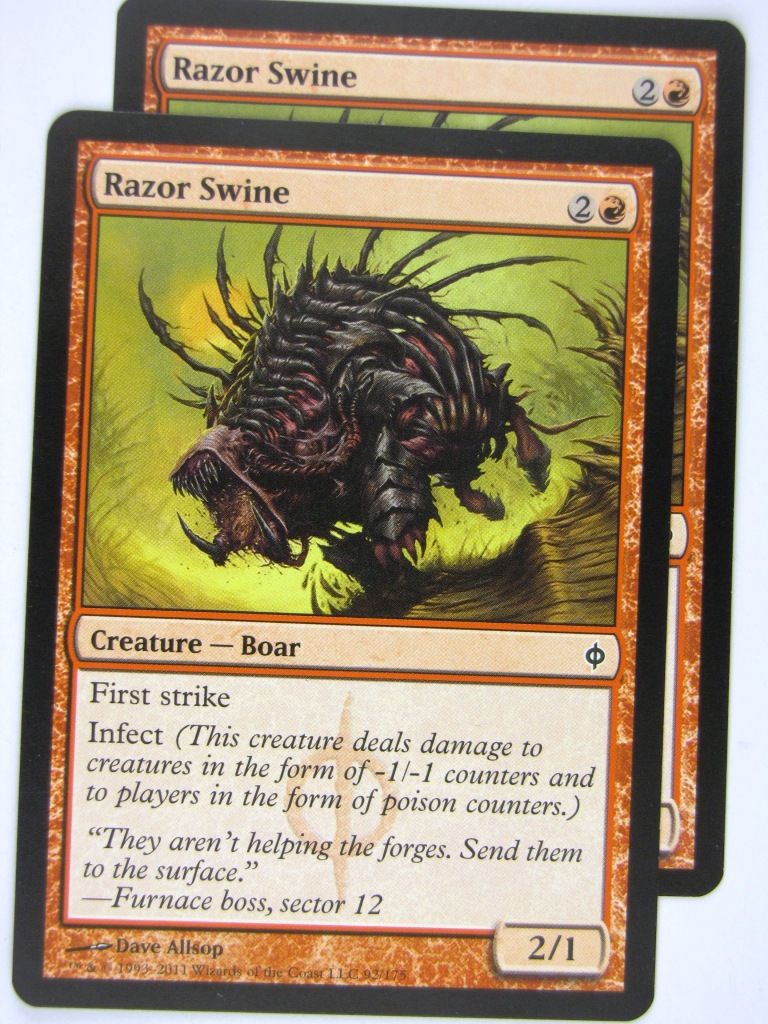 MTG Magic: the Gathering Cards: RAZOR SWINE x2: NPH