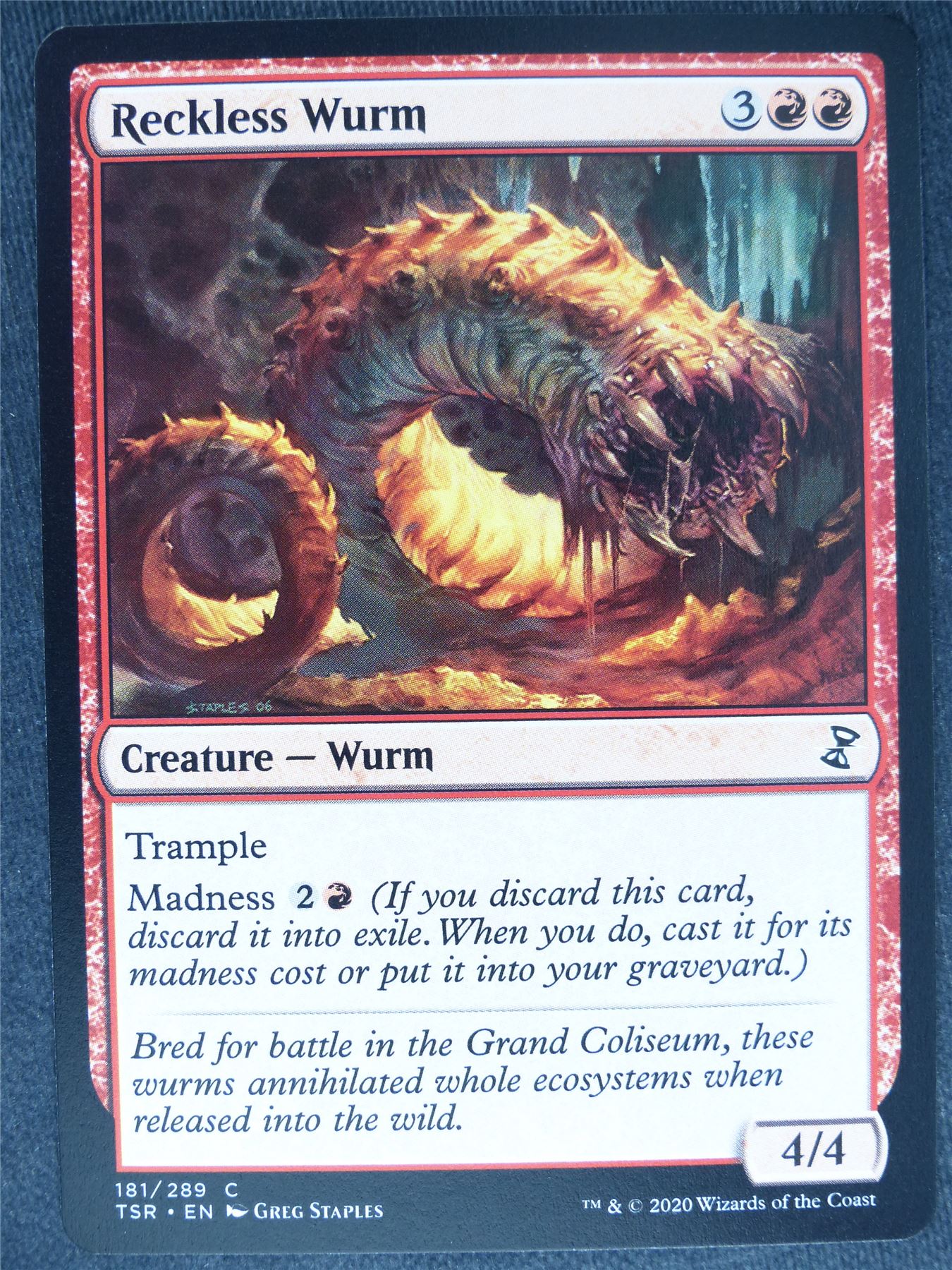 Reckless Wurm - Remastered - Mtg Magic Cards #WT
