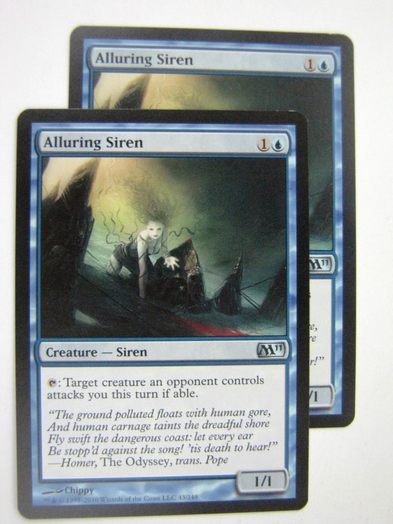 MTG Magic Played Cards: ALLURING SIREN x2 # 8A24