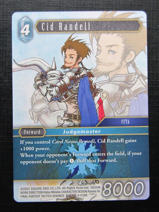 Cid Randell 4-035R - Final Fantasy Card # 6H71