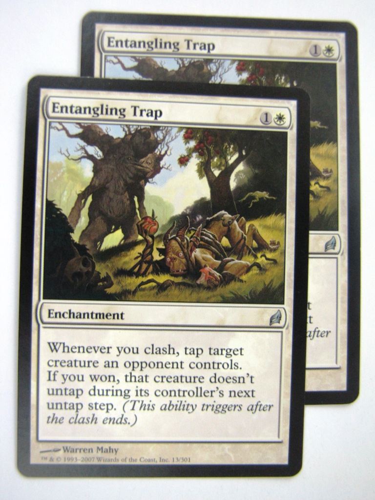 MTG Magic Played Cards: ENTANGLING TRAP x2 # 8B12