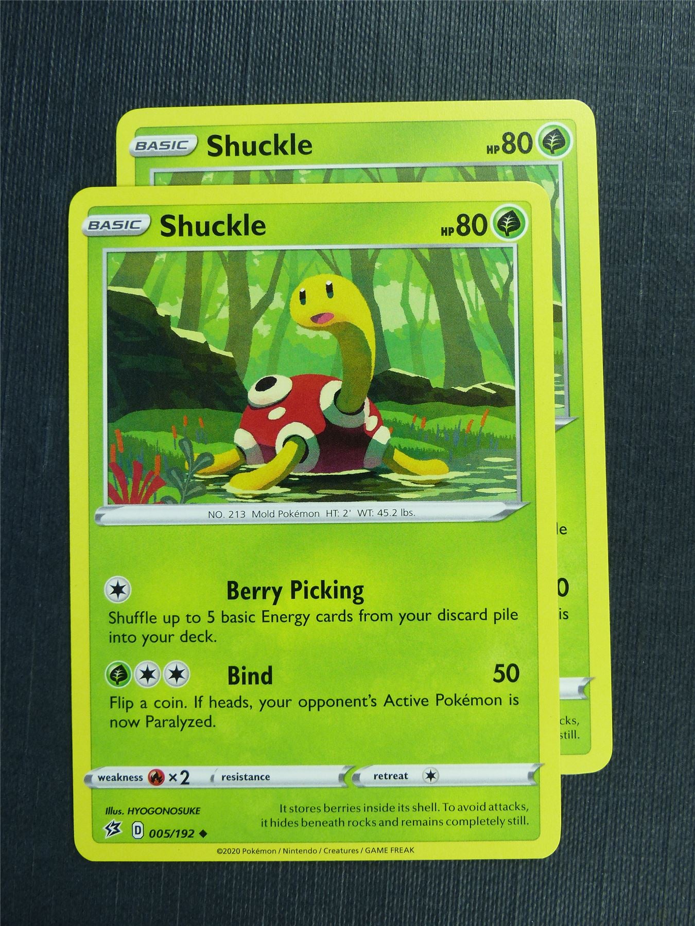 pokemon card shuckle Shuckle 005/192 x2 - RCL