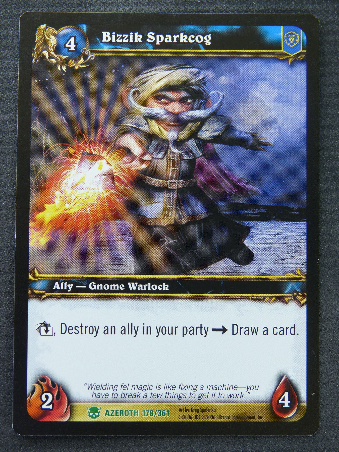 Bizzik Sparkcog - Uncommon - World Of Warcraft #1G5